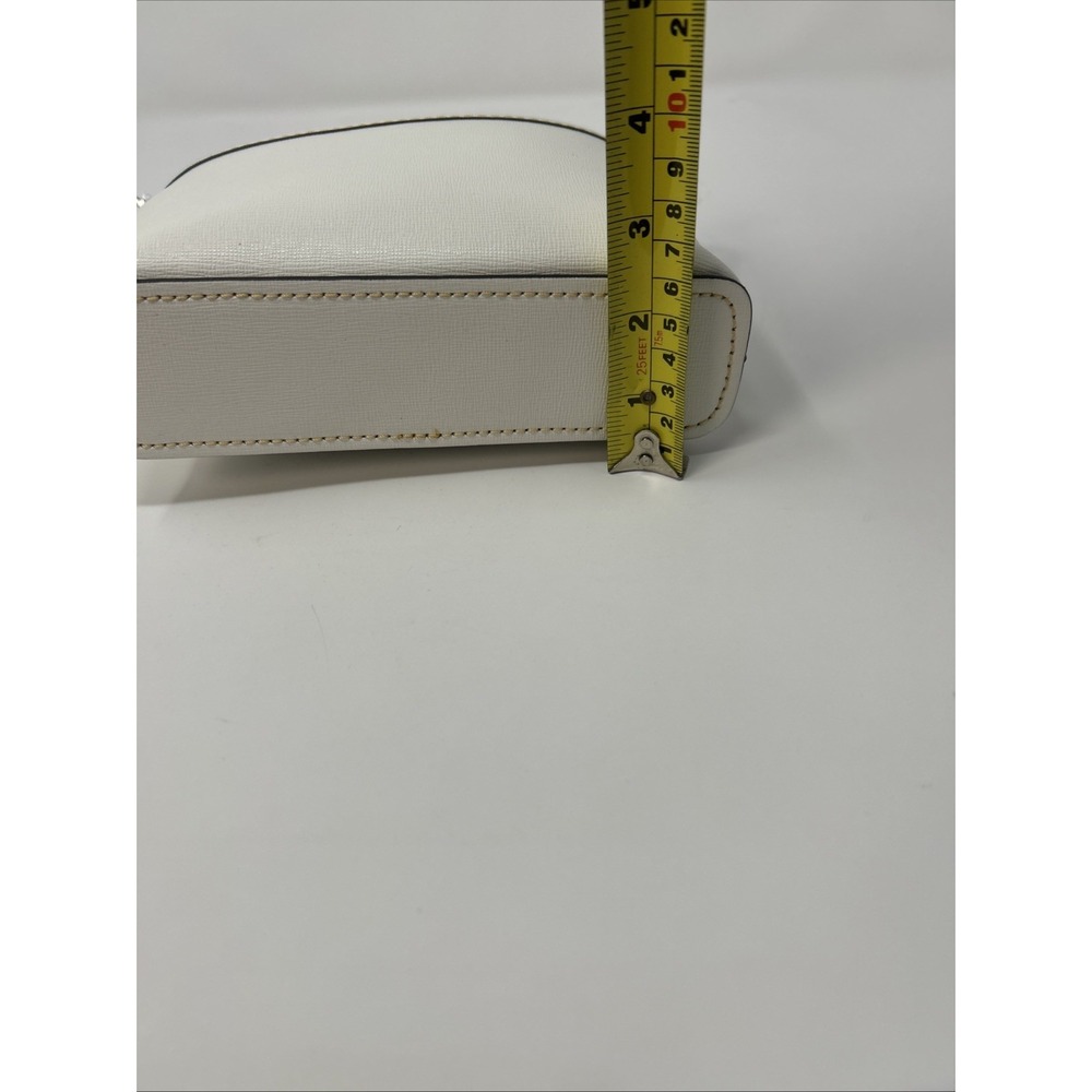 NWT Dooney & Bourke Saffiano Mini Domed Crossbody Off White Gold Hardware - Picture 11 of 11